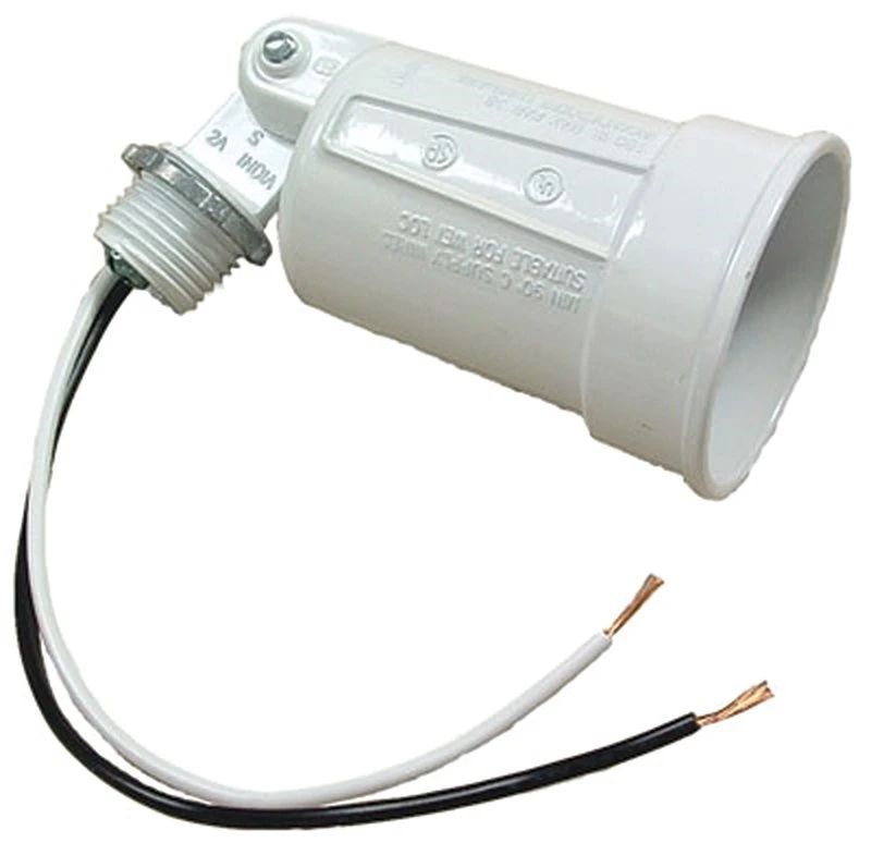 150w Par38 Weatherproof Outdoor Lampholder With Adjustable Head And Porcelain Socket