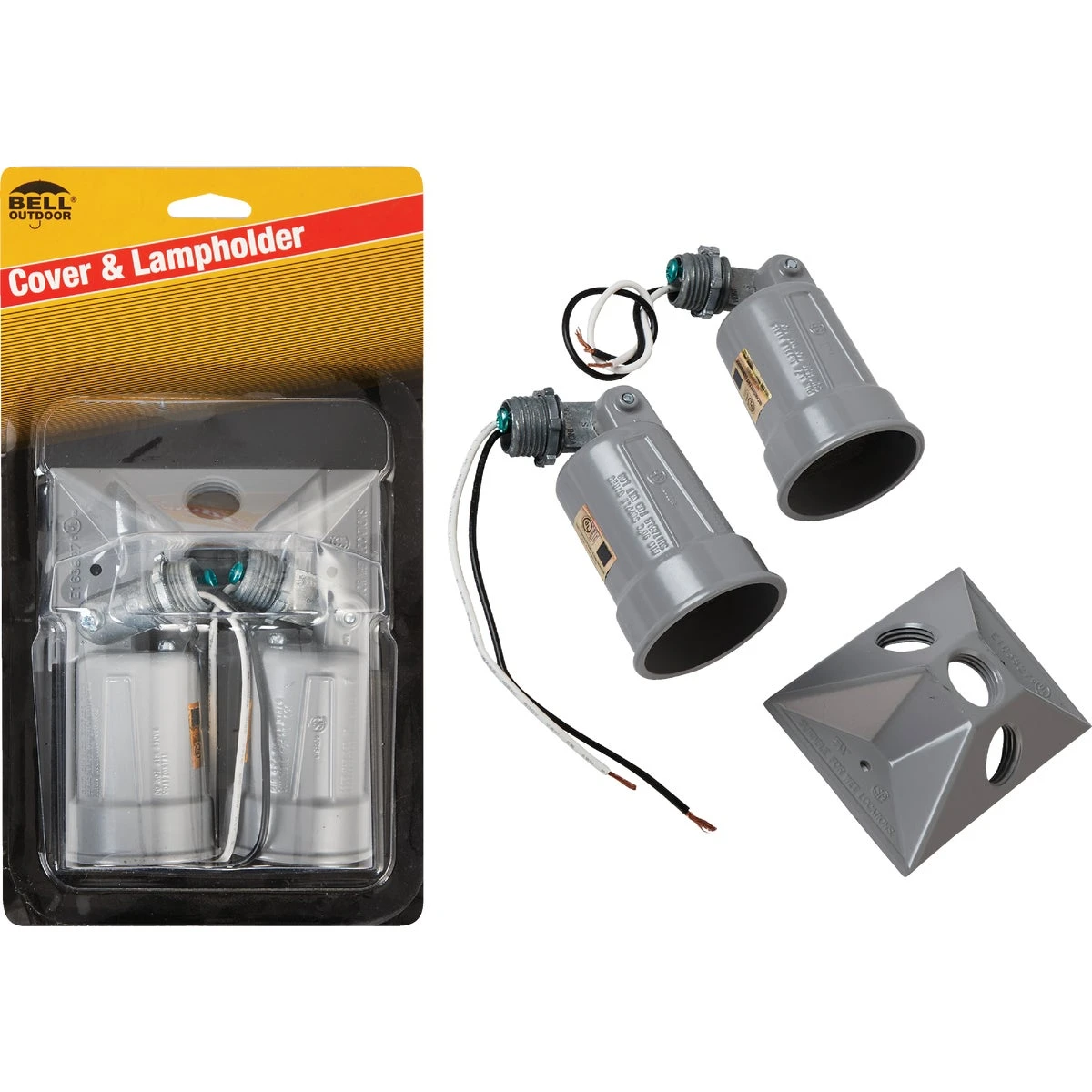 Heavy-Duty Outdoor Aluminum Lampholder with Adjustable Head (150W PAR38)