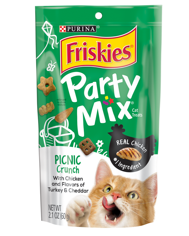 Party Mix Picnic Crunch Cat Treats, 2.1 Oz Pouch