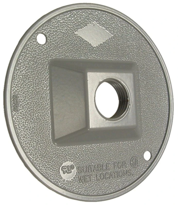 1-outlet Round Zinc Gray Cluster Weatherproof Outdoor Electrical Cover Model 5193-5