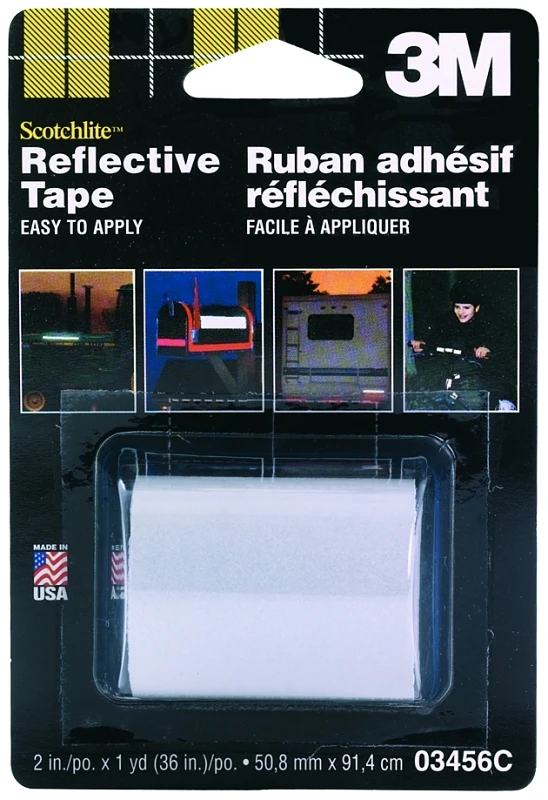 3m Scotchlite Reflective Safety Tape, Silver, 2 X 36 Inches For Enhanced Visibility