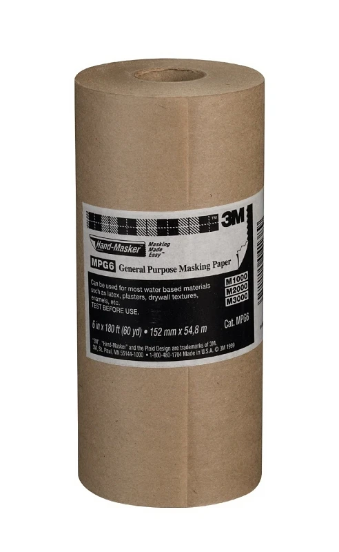 General-purpose Masking Paper, 6-inch X 60-yards For Painting Projects