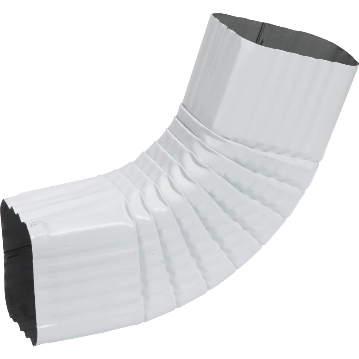 2 X 3 In. Galvanized White Side Downspout Elbow - Durable Steel Construction