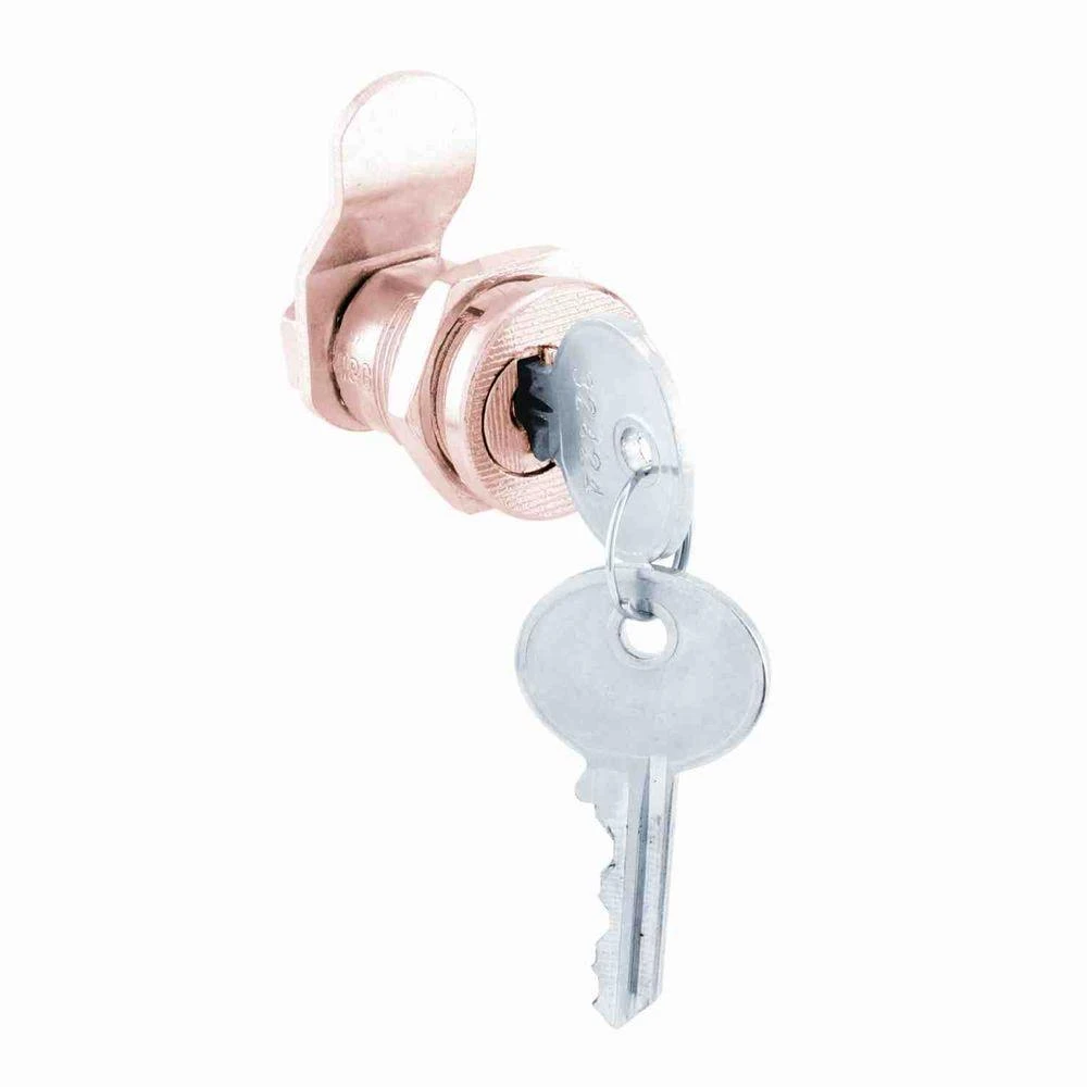 Mailbox Replacement Lock with Three Cams and Two Keys, Brass Finish