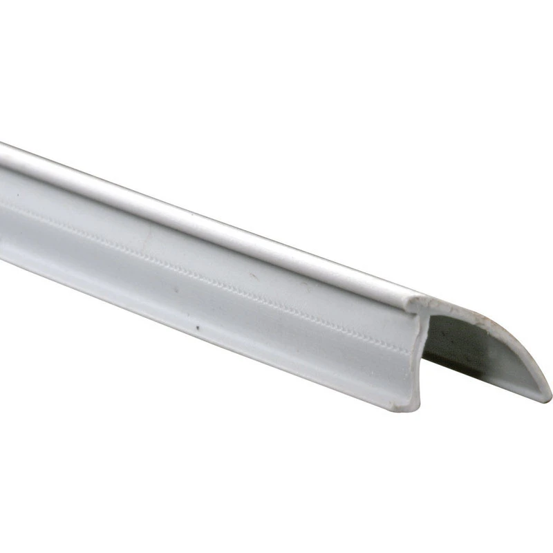 Glass Retainer, Snap-In, Rigid Gray Vinyl, 72 In.