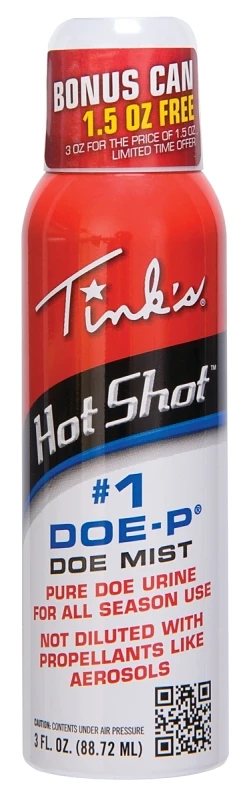 Hot Shot Number One Doe-Pre-Lure Mist, 3 Ounce Bottle
