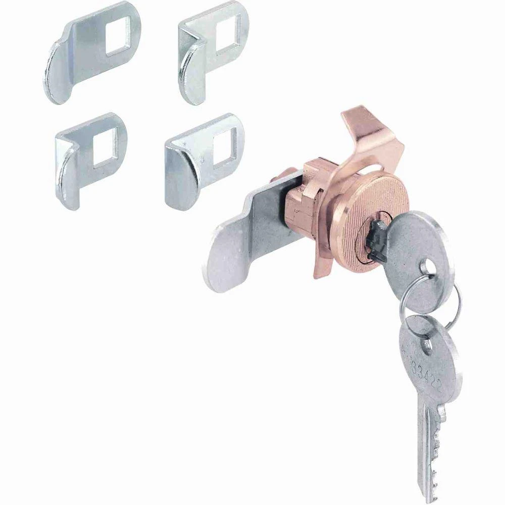 Mailbox Replacement Lock Assortment With 5 Cams & 2 Keys, Brass Finish - Model S 4634c
