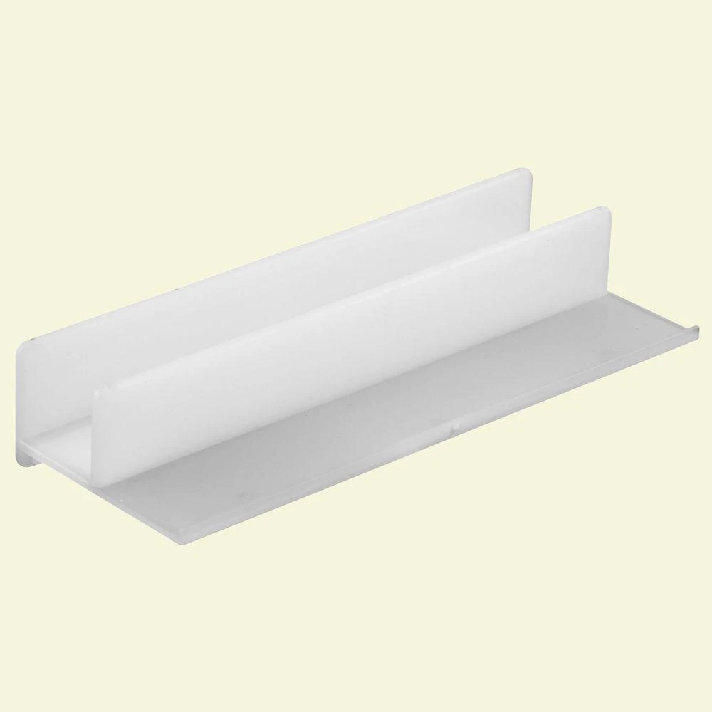 Sliding Shower Door Bottom Guide, Plastic, 5/8 Inch Channels, Model M 6221