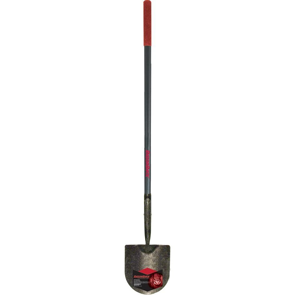Caprock Shovel With Fiberglass Handle, 45-inch, Durable Steel Blade