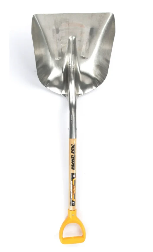Aluminum Grain Scoop, Size 10, 14.25 X 17-inch Blade, 27-inch Handle