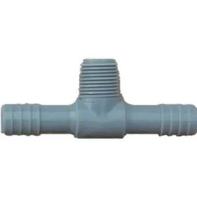 1-inch Poly Pipe Insert Tee, Male Pipe Thread, Plastic Fitting
