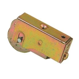 Patio Door Steel Roller Assembly with Ball Bearing, Plain Back Housing, Single 1 and 1 Quarter Inch Diameter