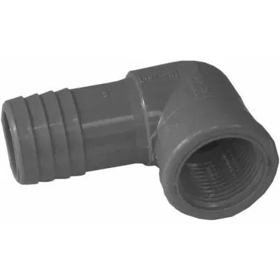 Poly Pipe Insert Reducing Elbow, 1" X 3/4" Fpt For Cold Water