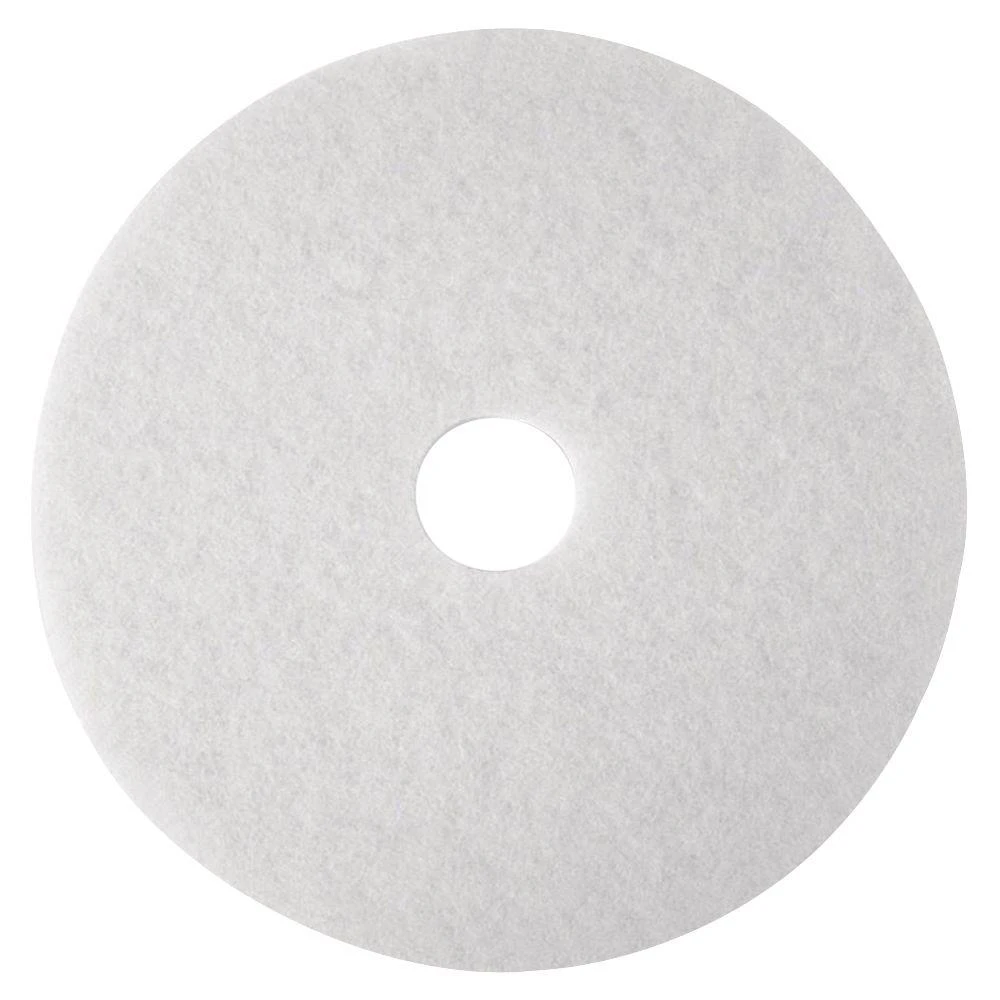 Polishing Floor Pad, 4100, White, 17 In.