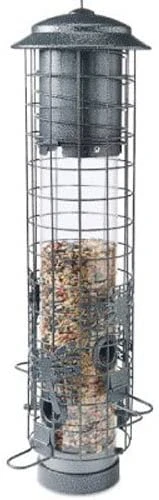 Squirrel-resistant Tube Bird Feeder, Dragonfly Design, 18-inch, Holds 2.5 Pounds