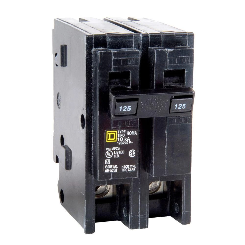 Homeline 125 Amp Double-pole Circuit Breaker - Model Hom2125cp