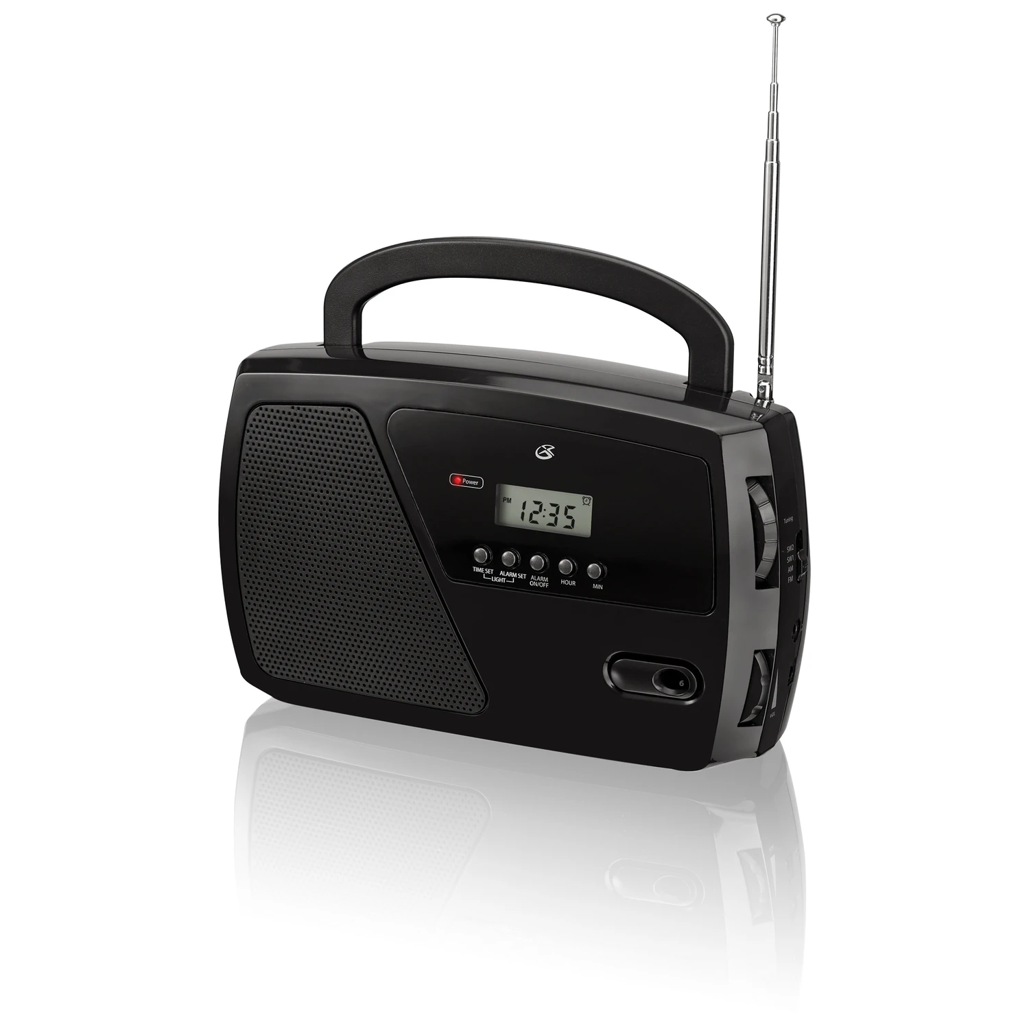 R633b Am/fm Shortwave Radio With Digital Clock And Telescopic Antenna