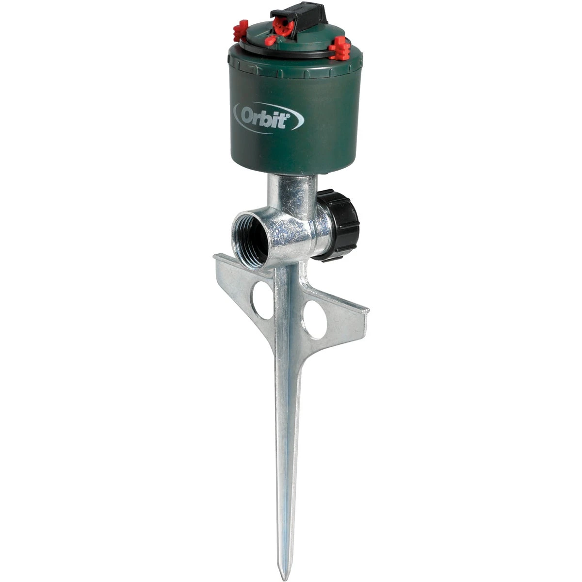 Plastic 26 Ft. To 80 Ft. Diameter Green Stationary Gear Drive Sprinkler