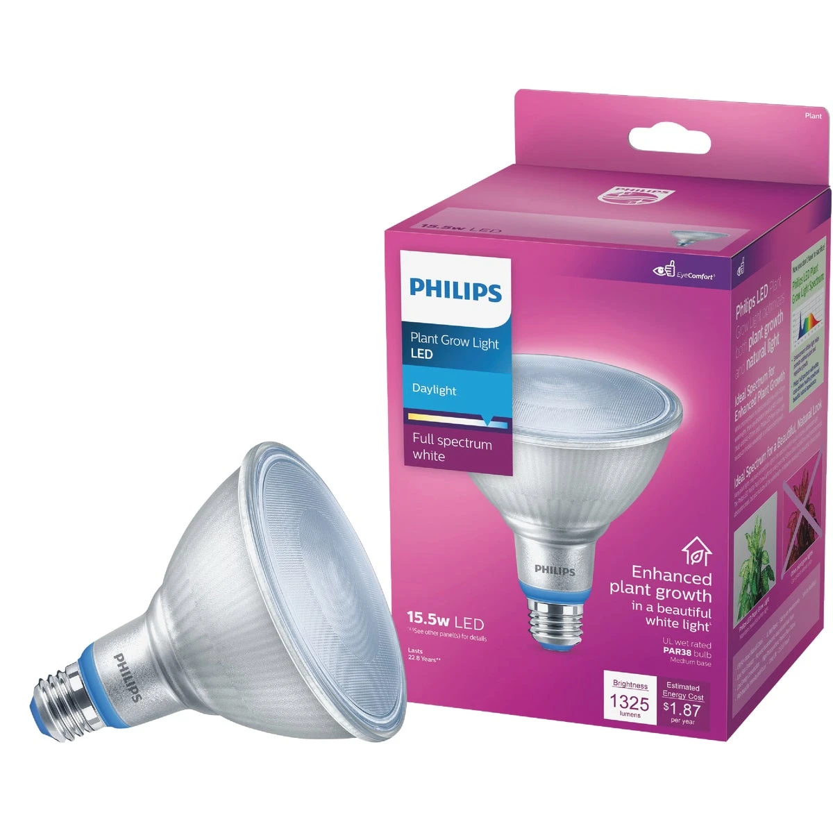 120w Equivalent Daylight Par38 Medium Led Plant Floodlight Light Bulb - 15.5w