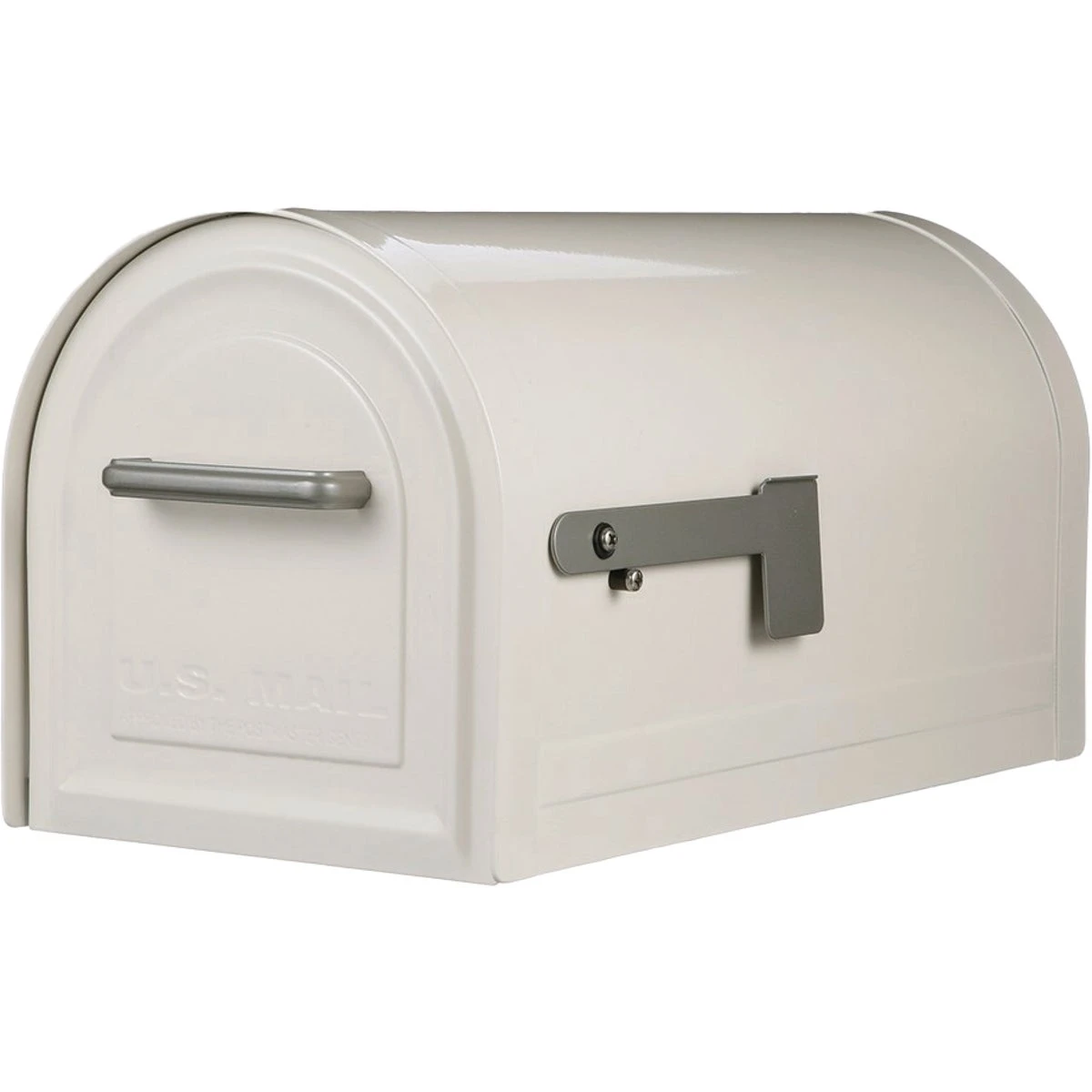 Reliant Large White Locking Post Mount Mailbox With Steel Construction
