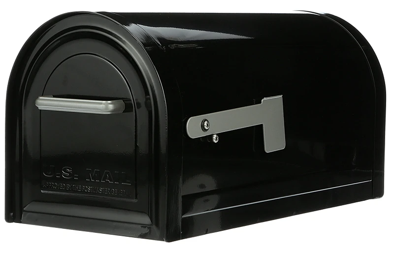 Reliant Large Locking Post-mount Mailbox, Black Steel, Model Mb981bam