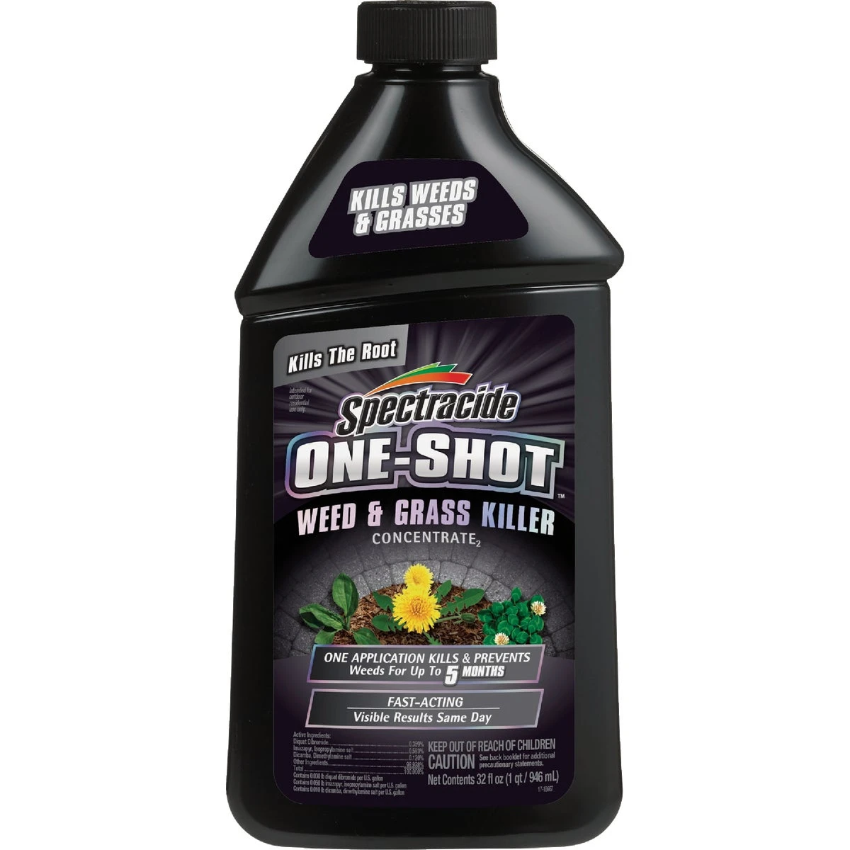 One-Shot Weed and Grass Killer Concentrate, 32 Ounce Bottle