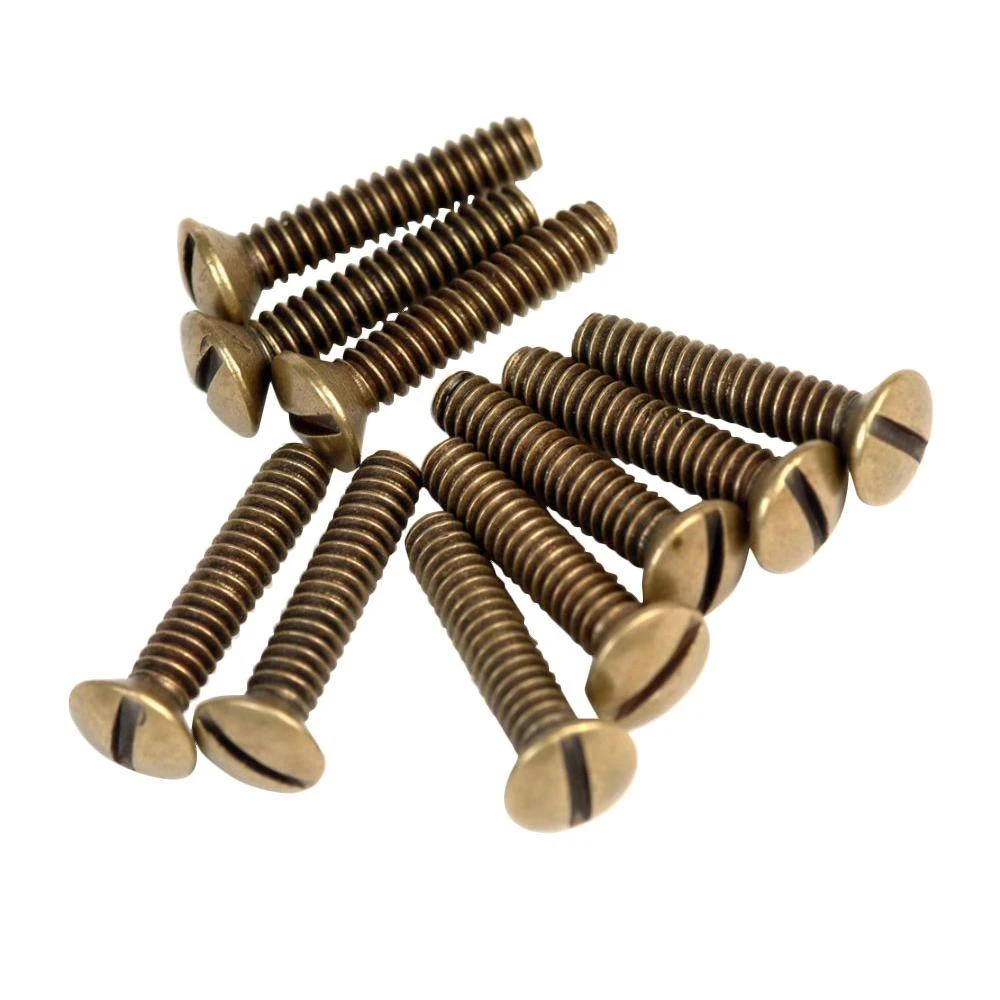 Wall Plate Screws, Antique Bronze, 1/2-In., 10-Pack