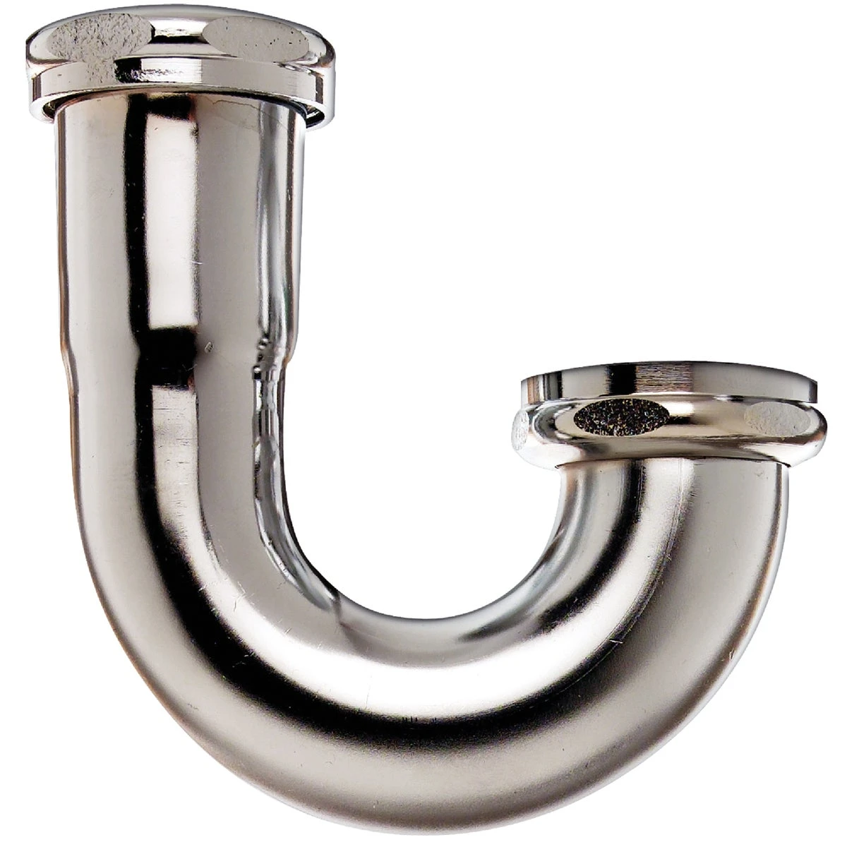1-1/2 In. Satin Nickel Brass J-bend Sink Trap - 20 Gauge Slip Joint