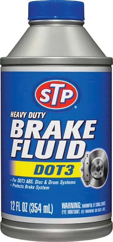 Heavy Duty Brake Fluid Dot 3, 12 Fluid Ounce Bottle For Optimal Brake Performance