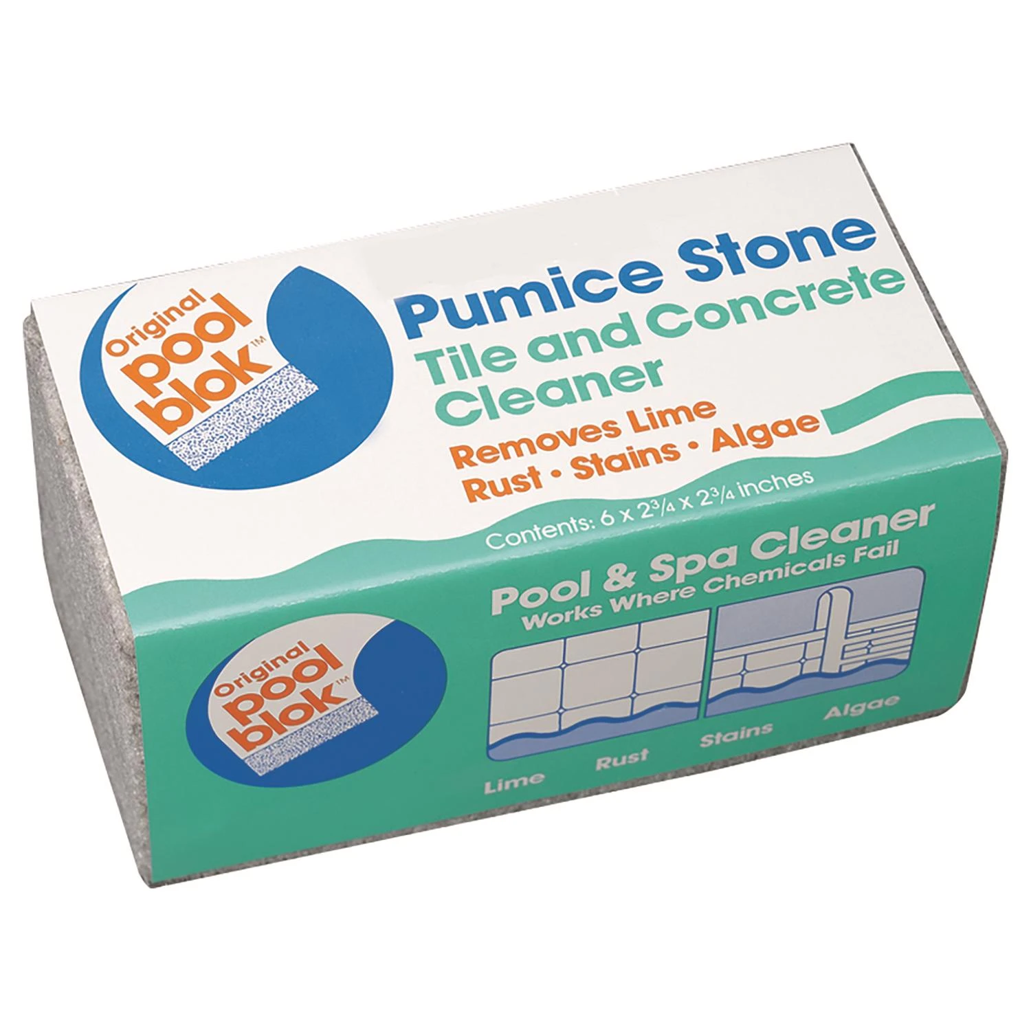 Pool and Spa Cleaner Brick for Effective Algae and Stain Removal
