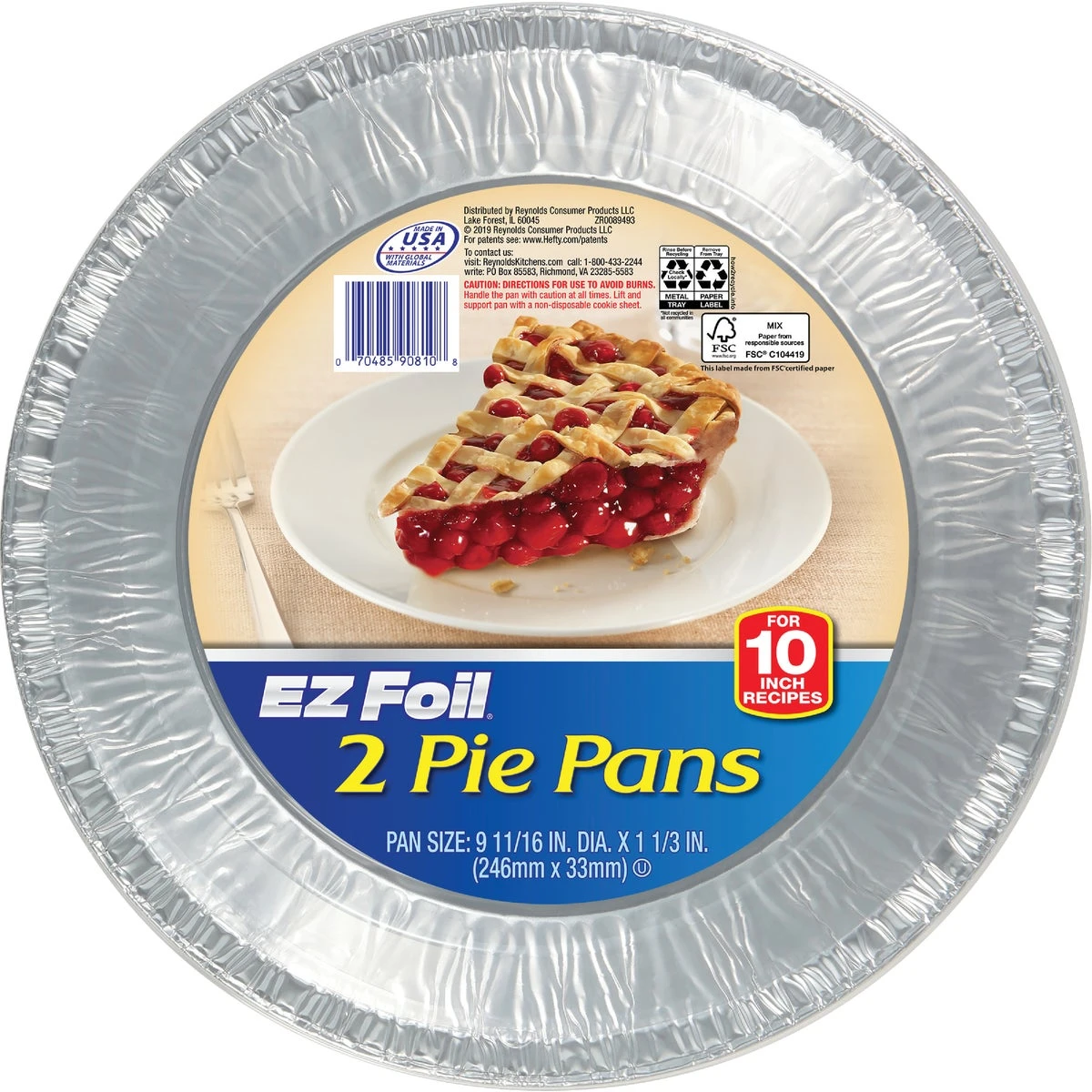 EZ Foil Pie Pan, Extra Large, 2-Pk.