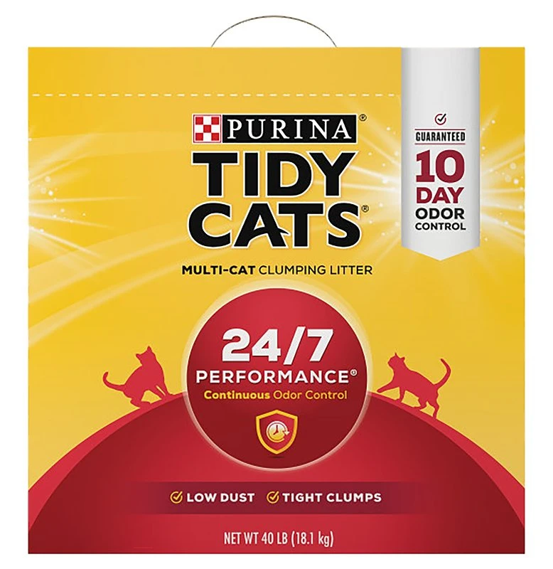 24/7 Performance Odor Control Cat Litter, 35 Lbs. Gray Clay