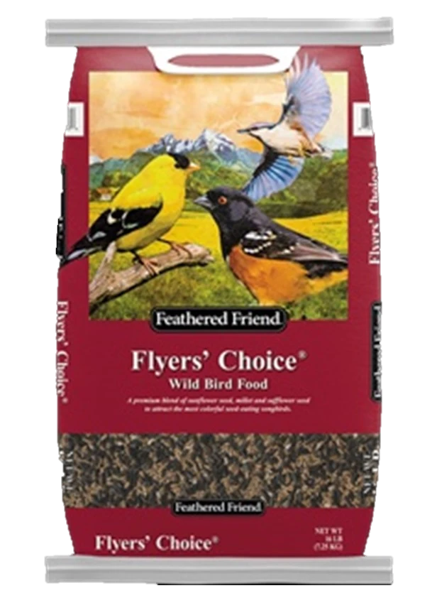 Flyers' Choice Wild Bird Food, 16 Pound Bag - Premium Seed Blend For Colorful Birds