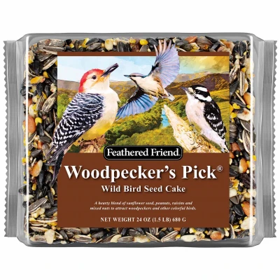 Woodpecker Seed Cake Wild Bird Food, 24 Oz. - Nut & Seed Blend