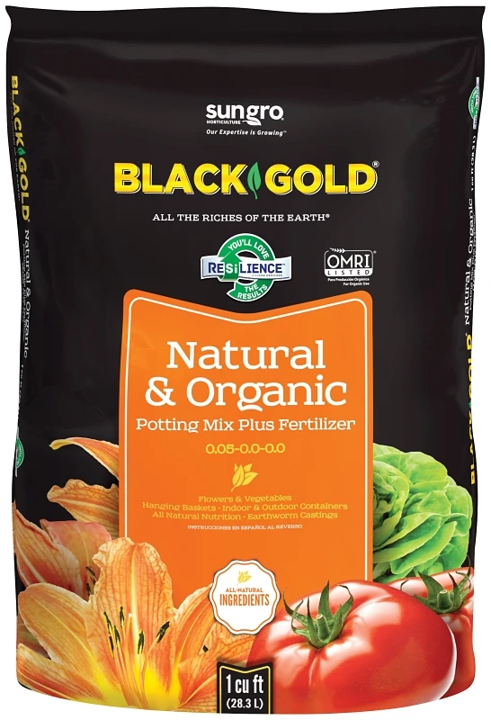 Organic Potting Mix, 1 Cubic Foot Bag, Nutrient-Rich Soil for Container Gardening