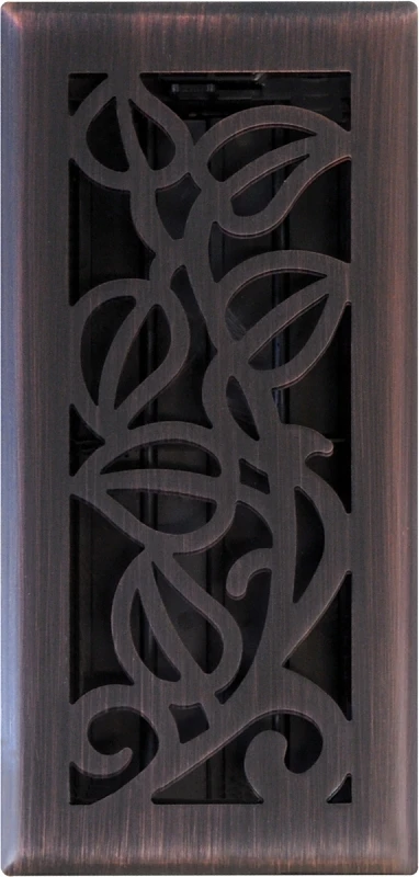 Vine Floor Register, Oil Rubbed Bronze, 4 X 10 Inches, Model Rg3279-a