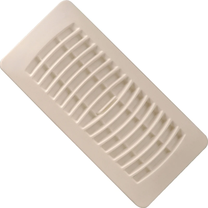 Almond Plastic Floor Register, 4 Inch by 12 Inch