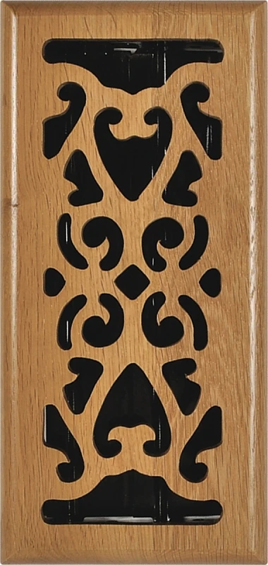 Hardwood Floor Register Oak Scroll Design 4 Inch by 12 Inch