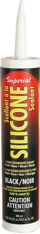 Black Silicone Sealant, 10.3 Oz. - Flexible, Waterproof, Temperature Resistant