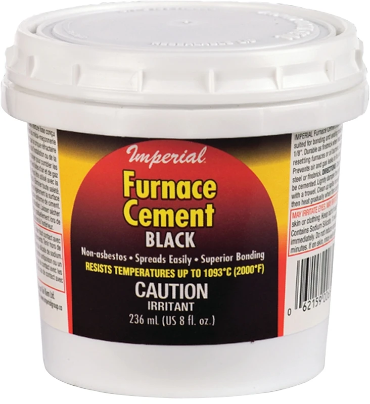 Black Furnace Cement, 8 Ounce Tube for High Temperature Repairs