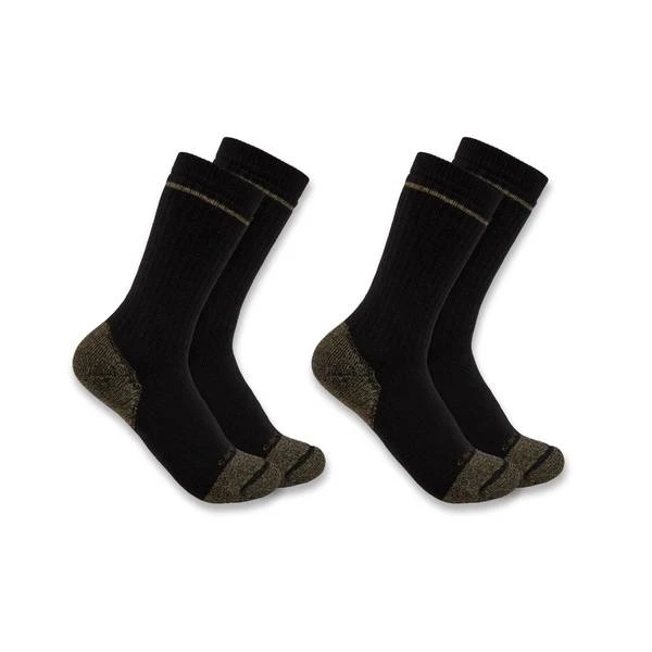 Carhartt Midweight Cotton Blend Steel Toe Boot Socks 2-Pack