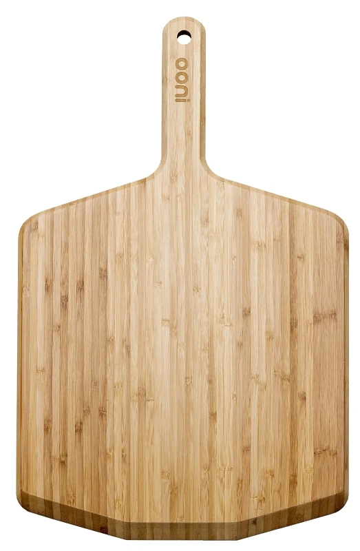 12 Inch Bamboo Pizza Peel And Serving Board With Brown