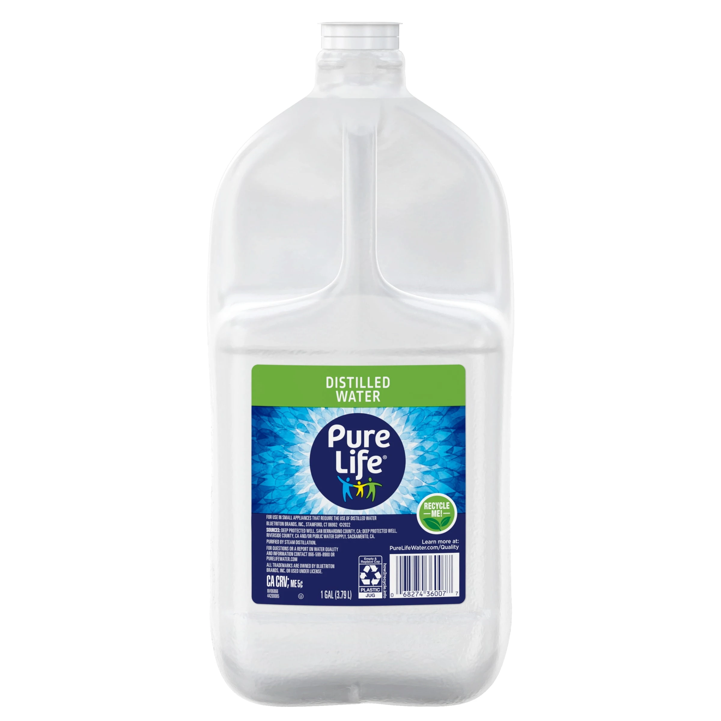 PureLife Distilled Bottled Water 1 gal 1 pk