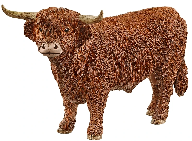 Highland Bull Toy Figure, Ages 3 To 8, Realistic Plastic Model 13919