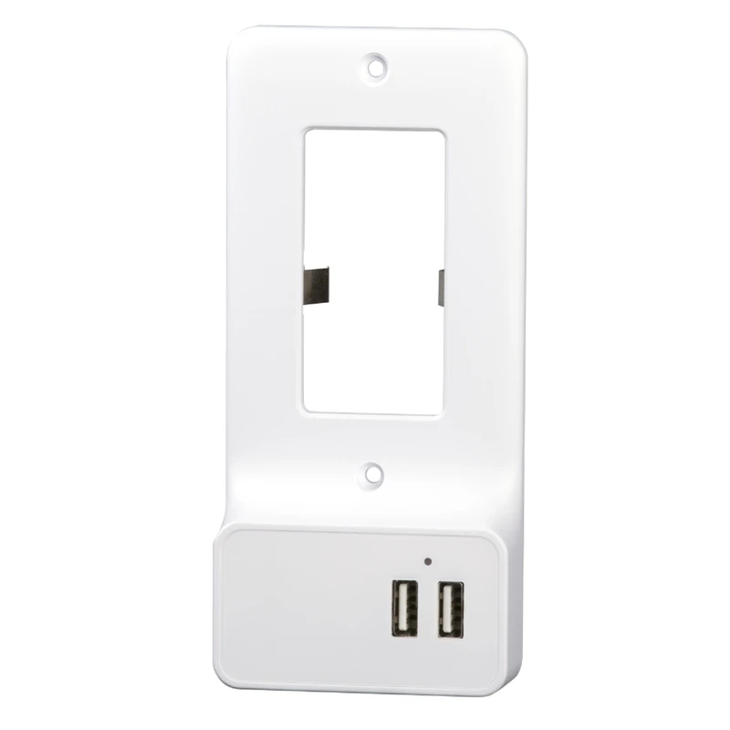 Usb Wall Plate Charger With 2 Usb Ports, White, Model 78291