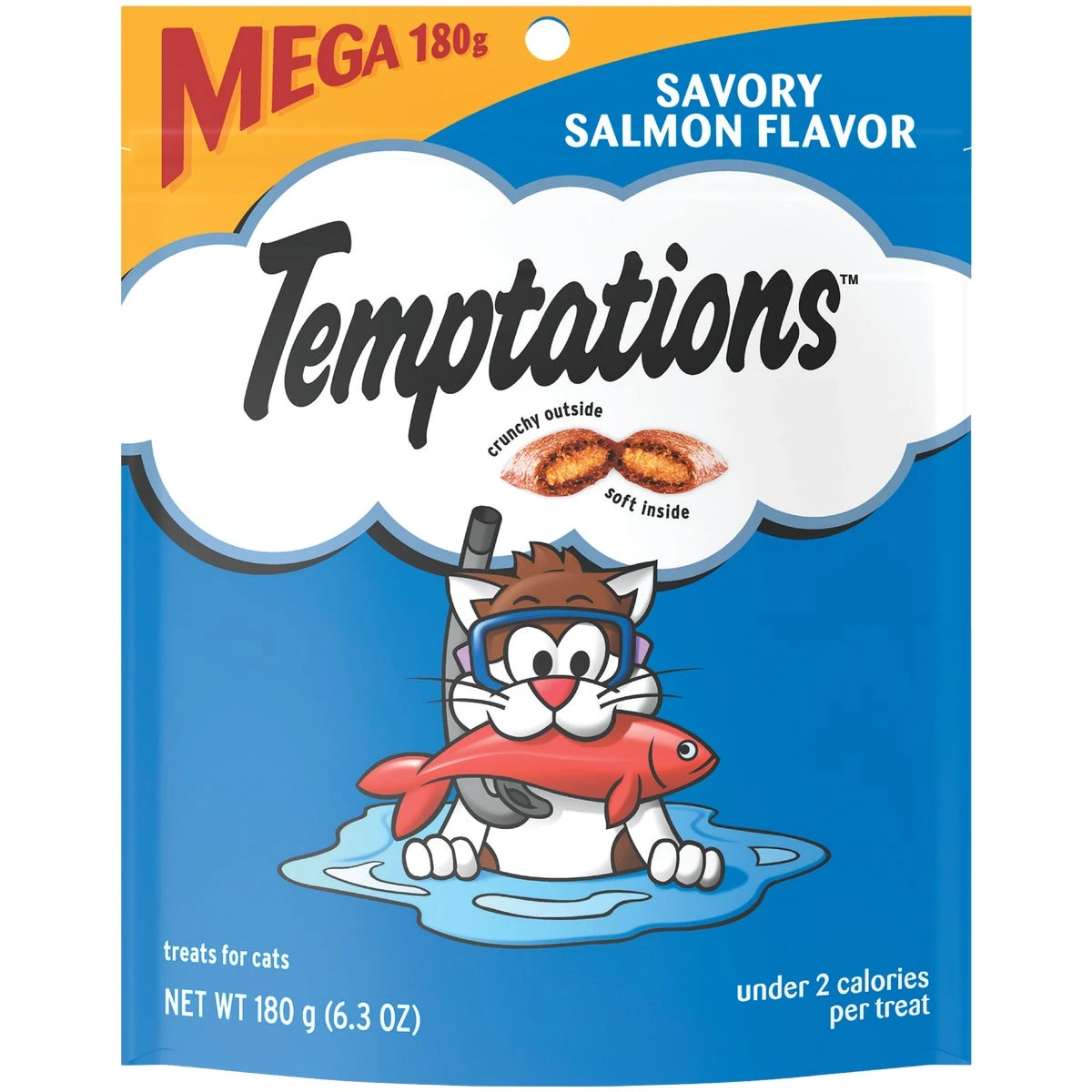 Savory Salmon Cat Treats 6.3 Oz - Crunchy & Soft Delight