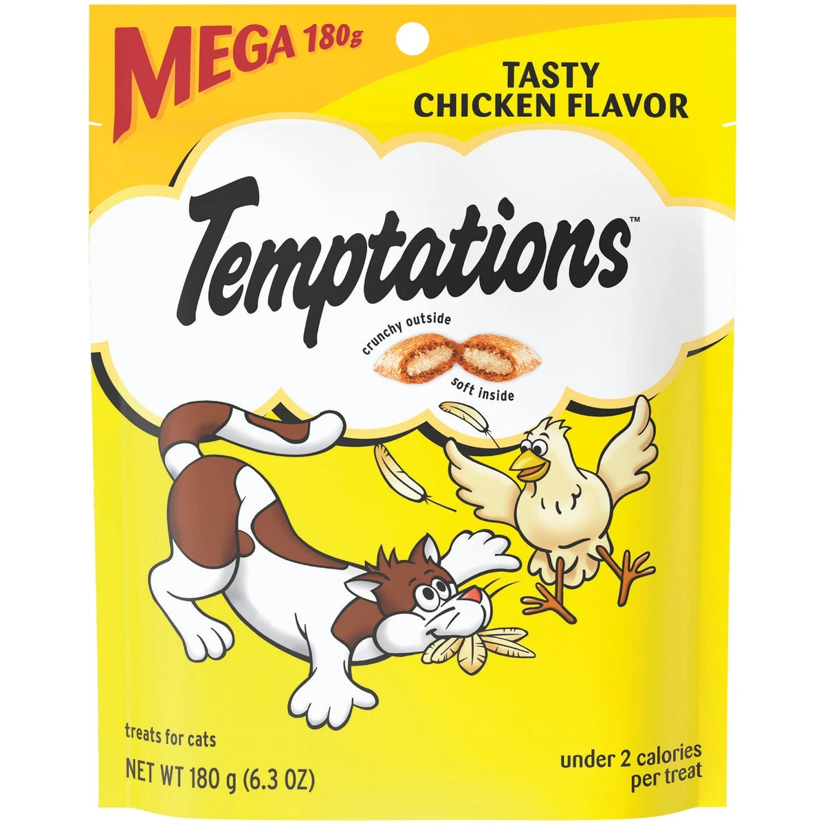 Tasty Chicken Cat Treats 6.3 Oz - Crunchy & Soft Delight