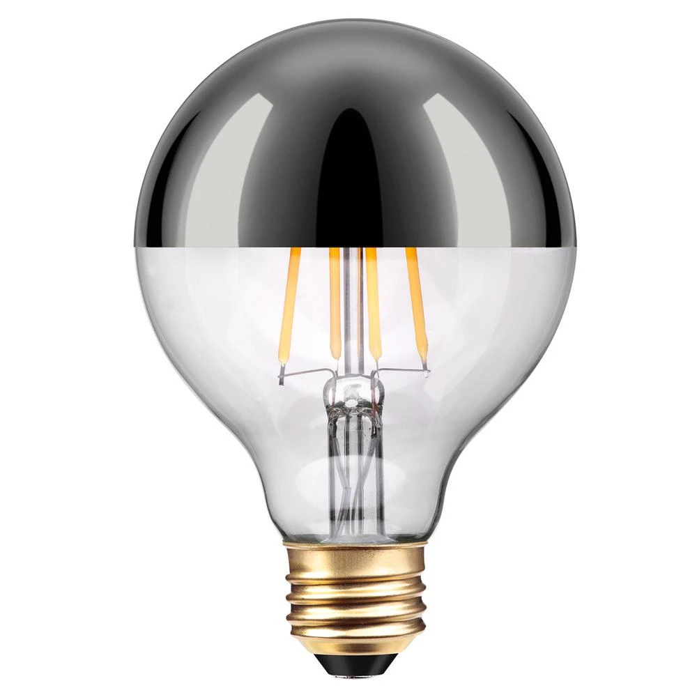 LED Filament Light Bulb G25 Shape 3.5-Watt Clear Glass Vintage Style