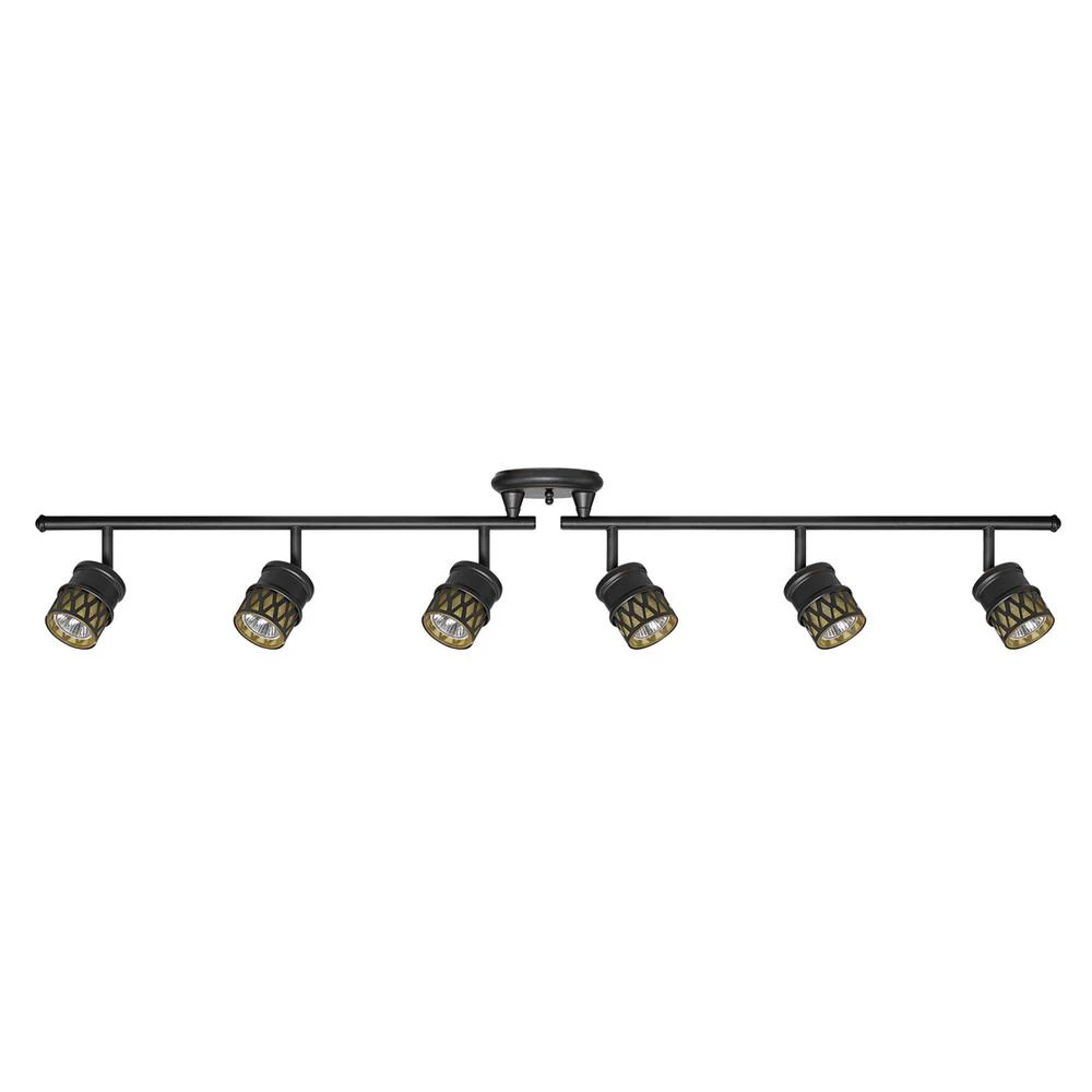 Kearney 6-light Foldable Track Lighting Bar In Oil-rubbed Bronze Finish