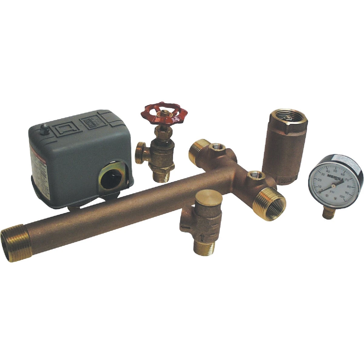 Low Lead Submersible Pump Fittings Kit With Pressure Switch And Valves